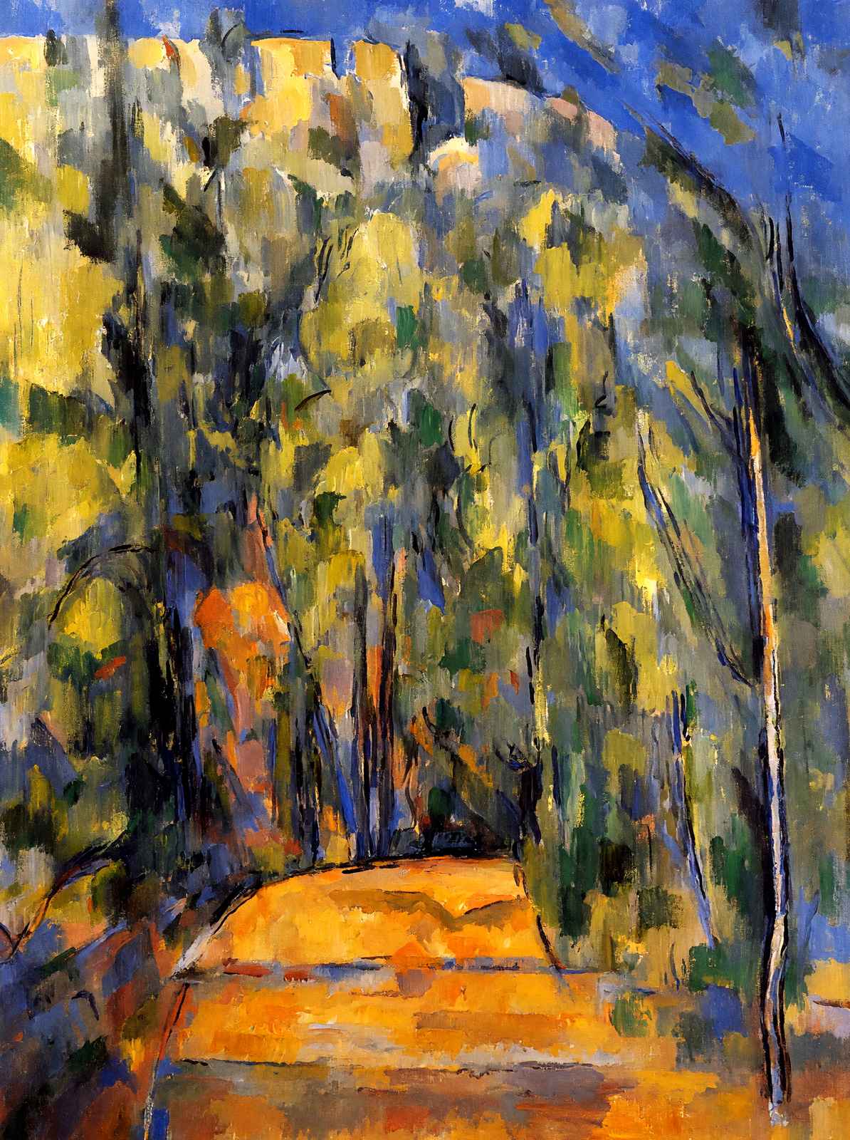 Bend in Forest Road Art Print 1906 Painting by Paul Cezanne (6 Sizes)