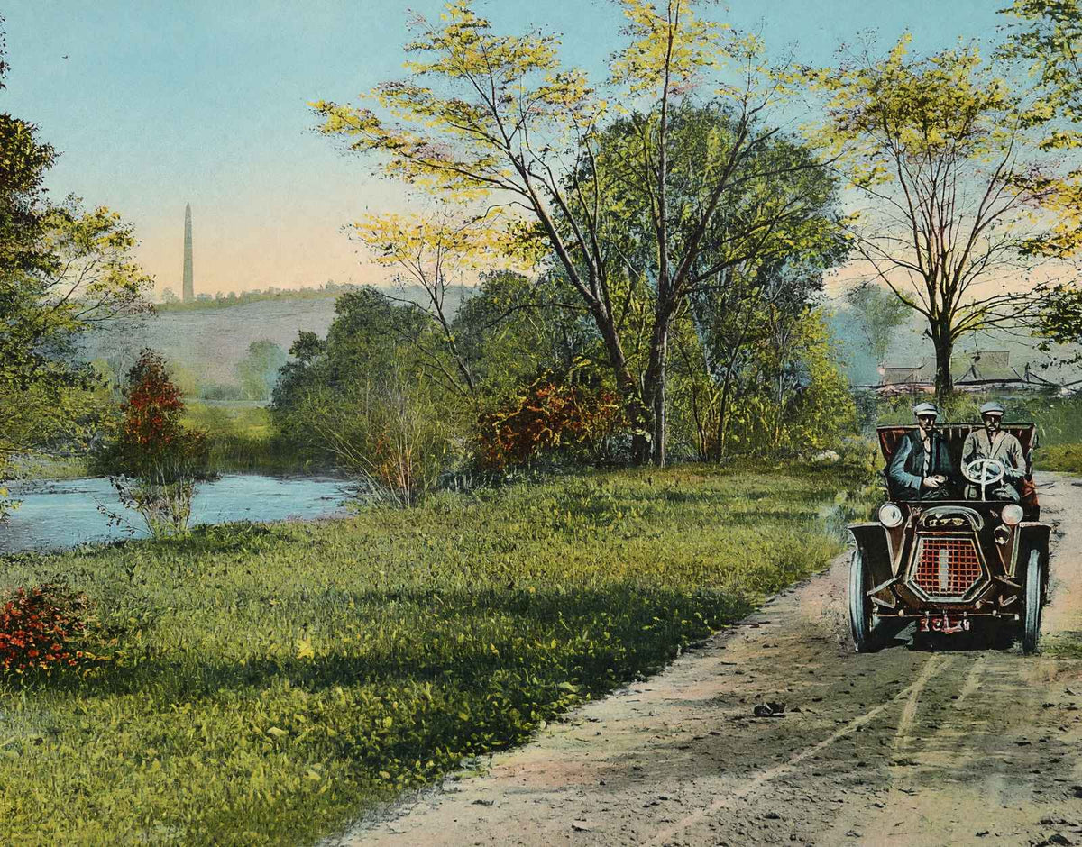 Walloomsac River Drive Bennington in 1907 Vintage Print (7 Sizes)