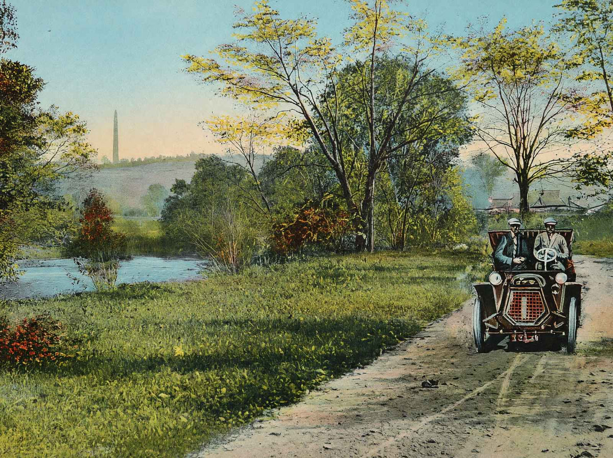 Walloomsac River Drive Bennington in 1907 Vintage Print (7 Sizes)