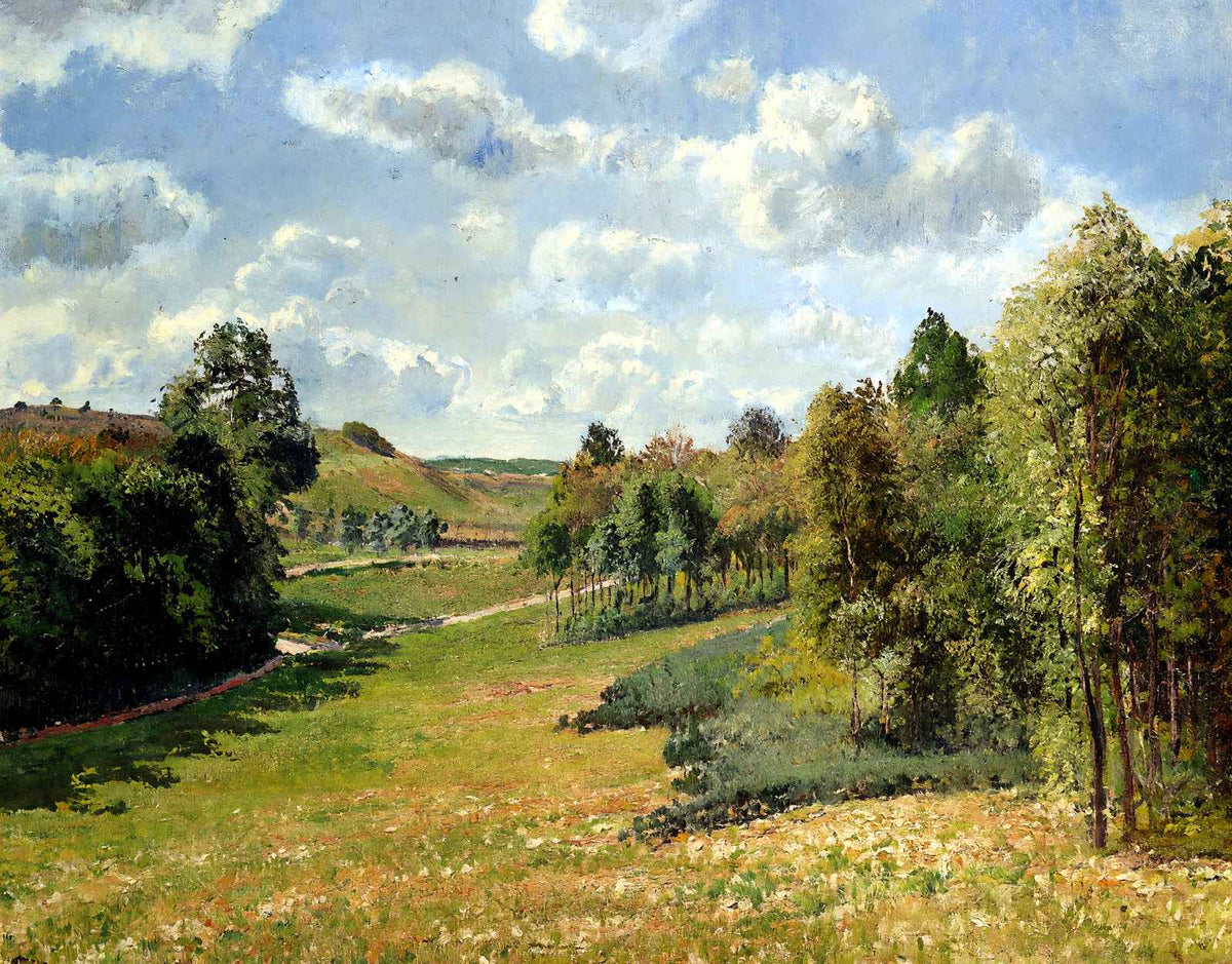 Berneval Meadows, Morning 1900 by Camille Pissarro Fine Art Print (6 Sizes)