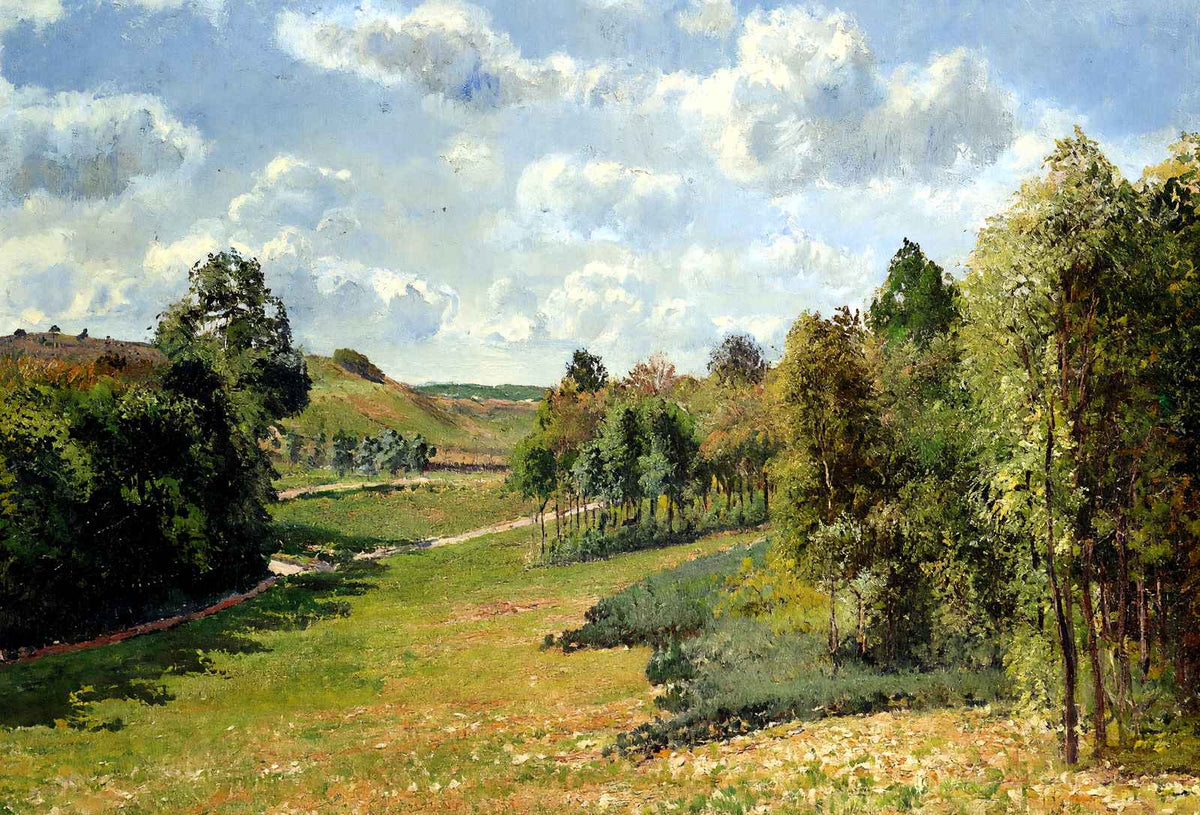 Berneval Meadows, Morning 1900 by Camille Pissarro Fine Art Print (6 Sizes)