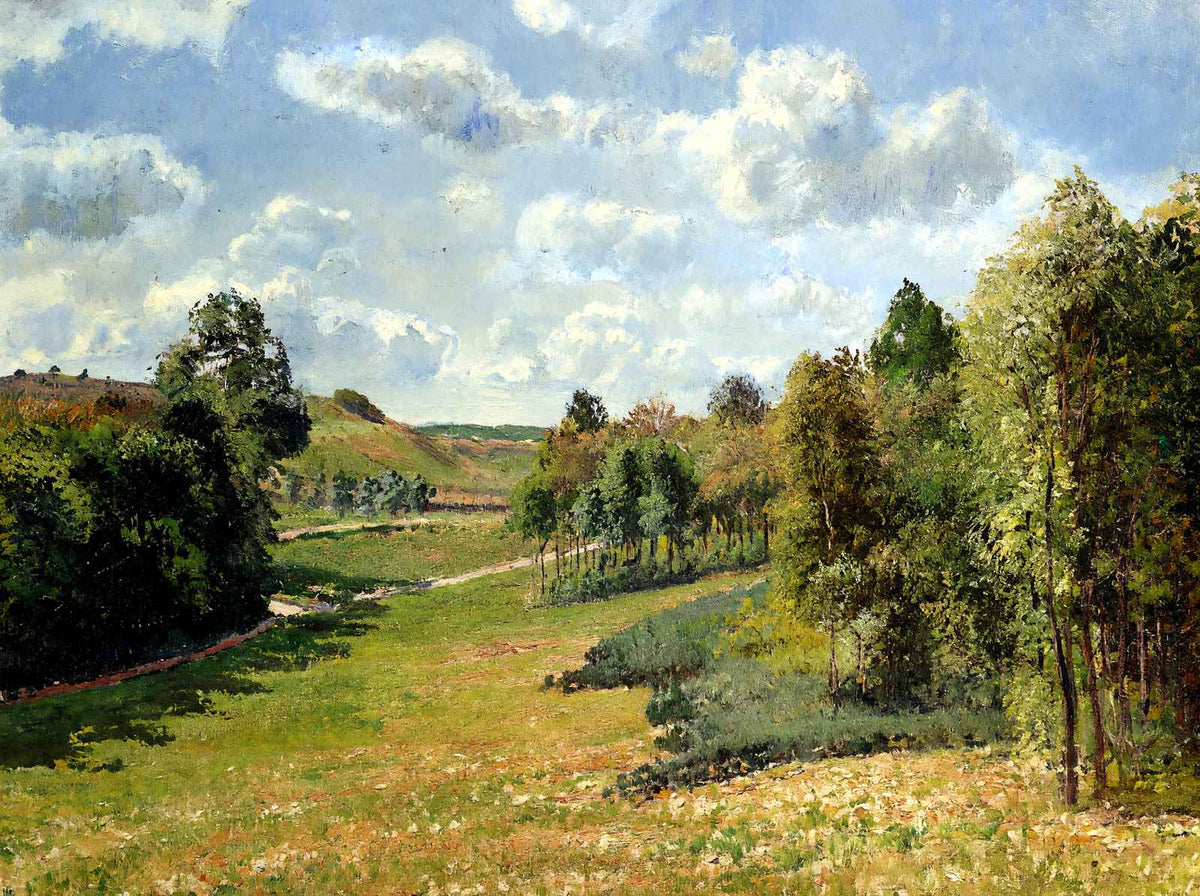 Berneval Meadows, Morning 1900 by Camille Pissarro Fine Art Print (6 Sizes)