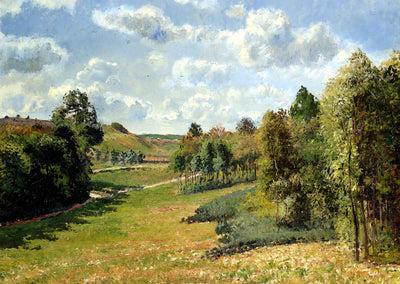 Berneval Meadows, Morning 1900 by Camille Pissarro Fine Art Print (6 Sizes)