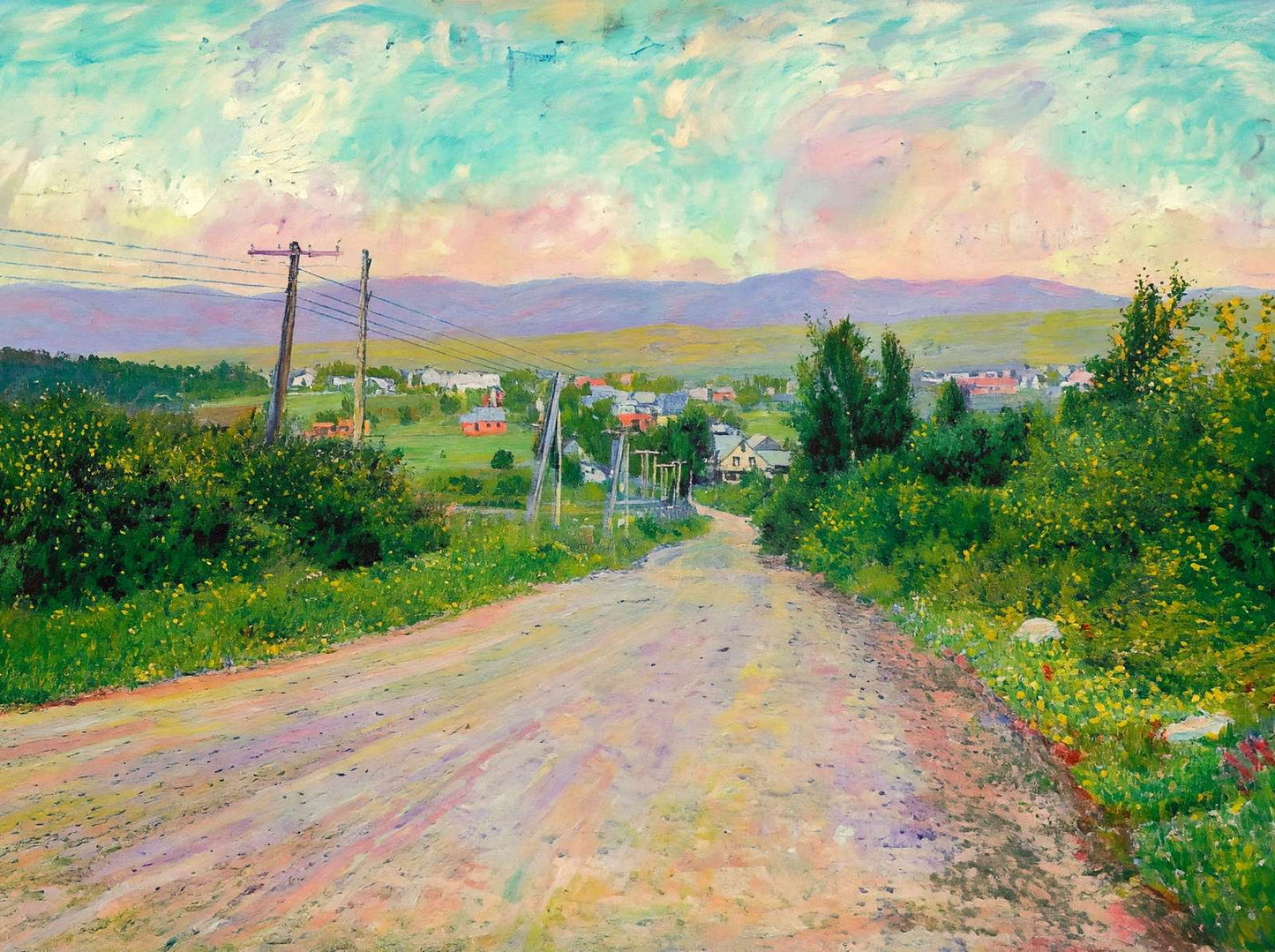 Descent from Mount Agassiz Bethlehem NH in 1911 Art Print (7 Sizes)