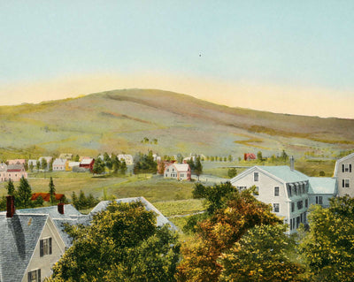 Mount Agassiz from the Village in 1911 vintage print