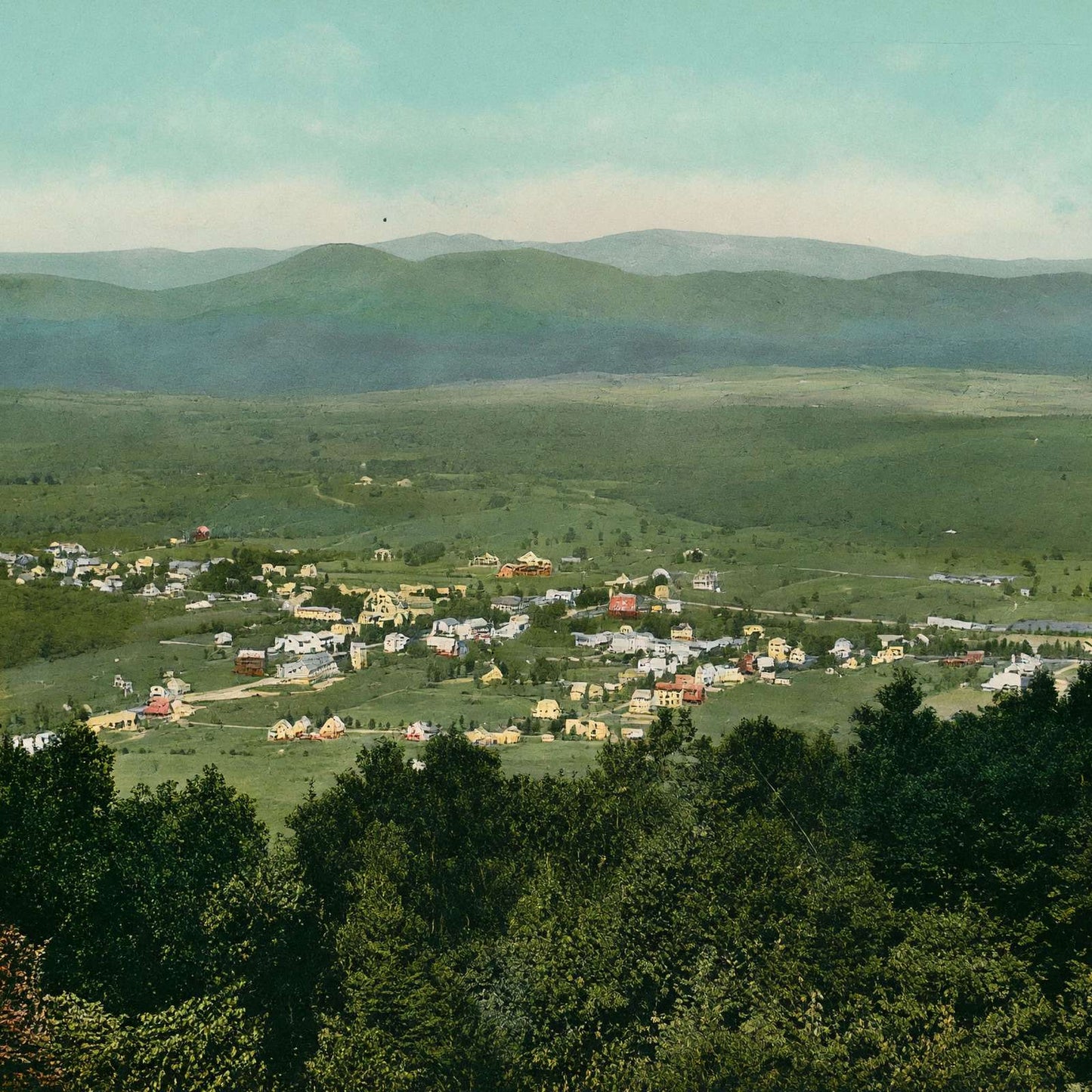 The Village from Mount Agassiz Bethlehem NH in 1911 Vintage Print (7 Sizes)