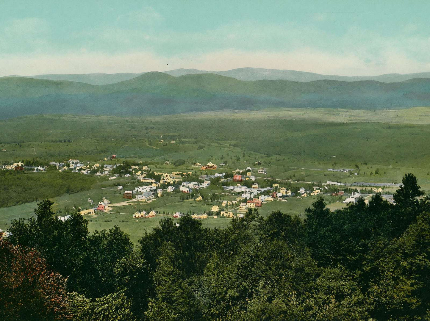 The Village from Mount Agassiz Bethlehem NH in 1911 Vintage Print (7 Sizes)