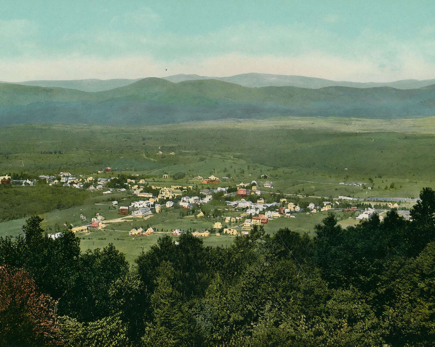 The Village from Mount Agassiz in 1911 vintage print