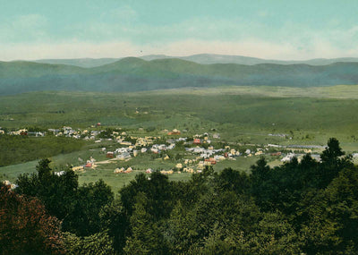 The Village from Mount Agassiz Bethlehem NH in 1911 Vintage Print (7 Sizes)