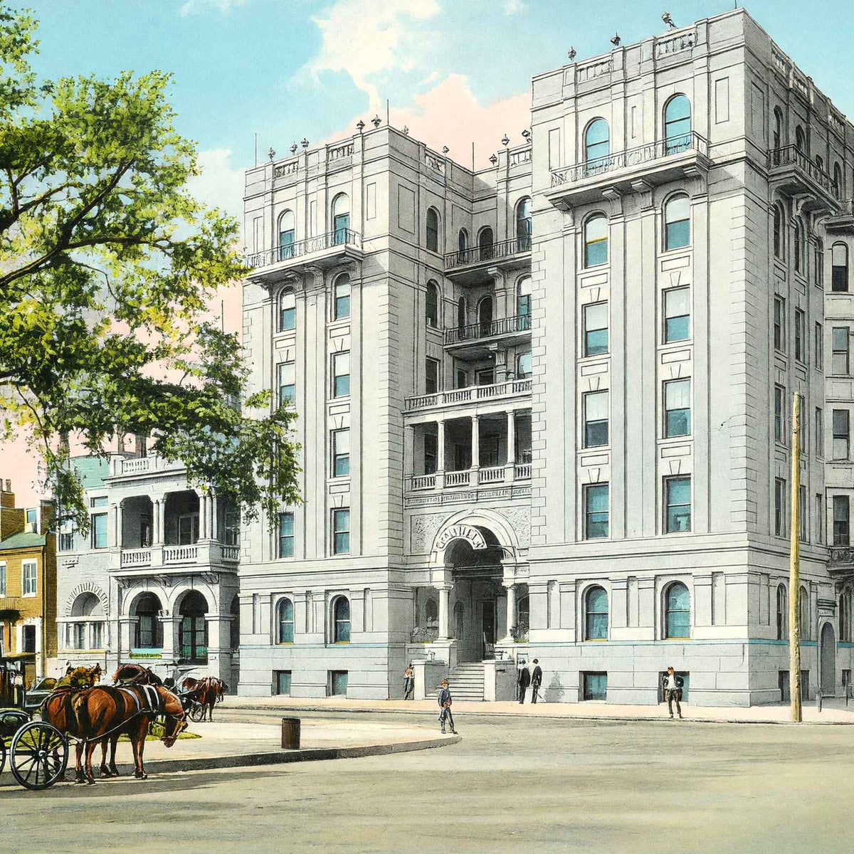 Bienville Hotel Mobile Alabama in 1905 Vintage Print (7 Sizes) - Archival Paper