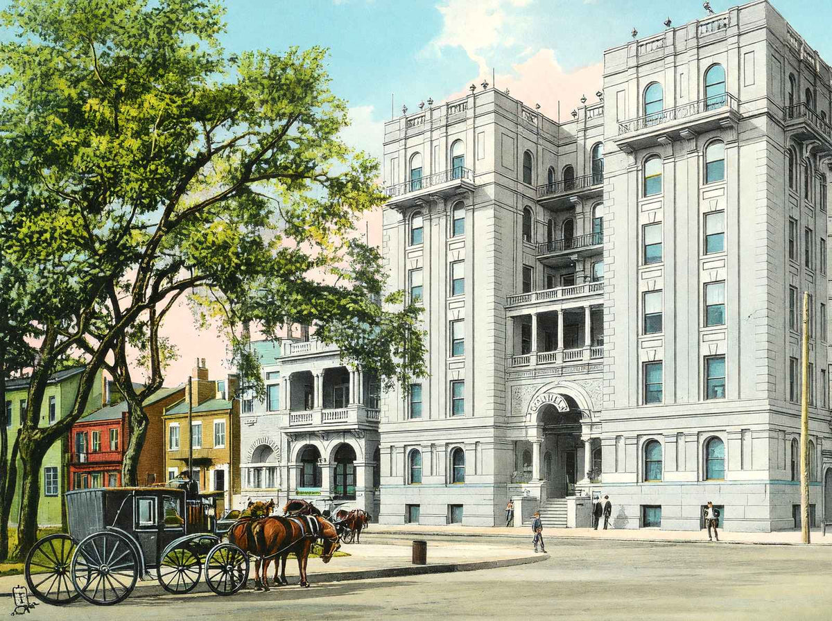 Bienville Hotel Mobile Alabama in 1905 Vintage Print (7 Sizes) - Archival Paper