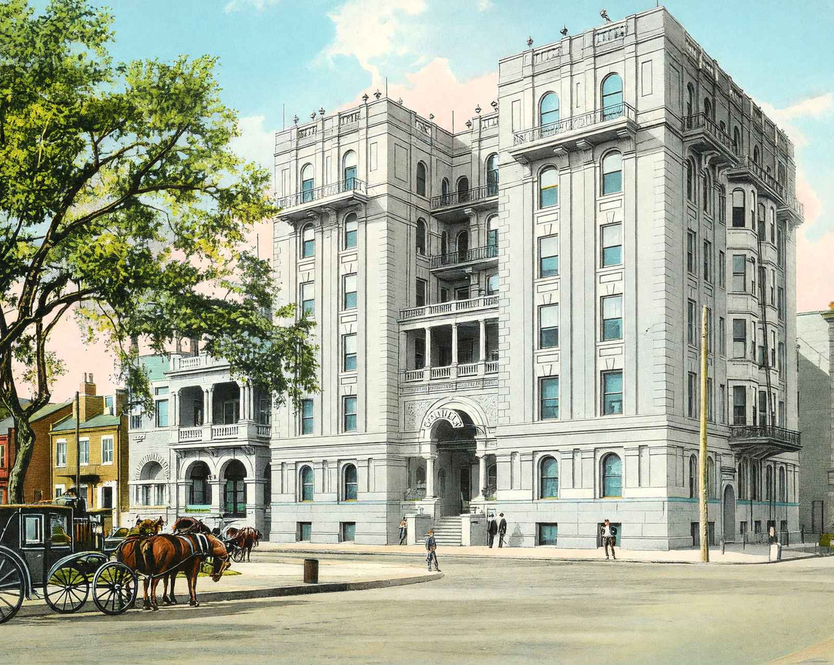 Bienville Hotel in Mobile in 1905 vintage print