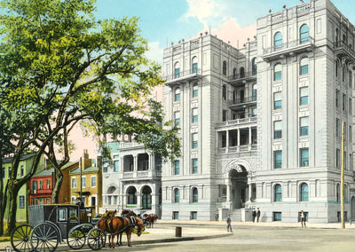 Bienville Hotel Mobile Alabama in 1905 Vintage Print (7 Sizes) - Archival Paper