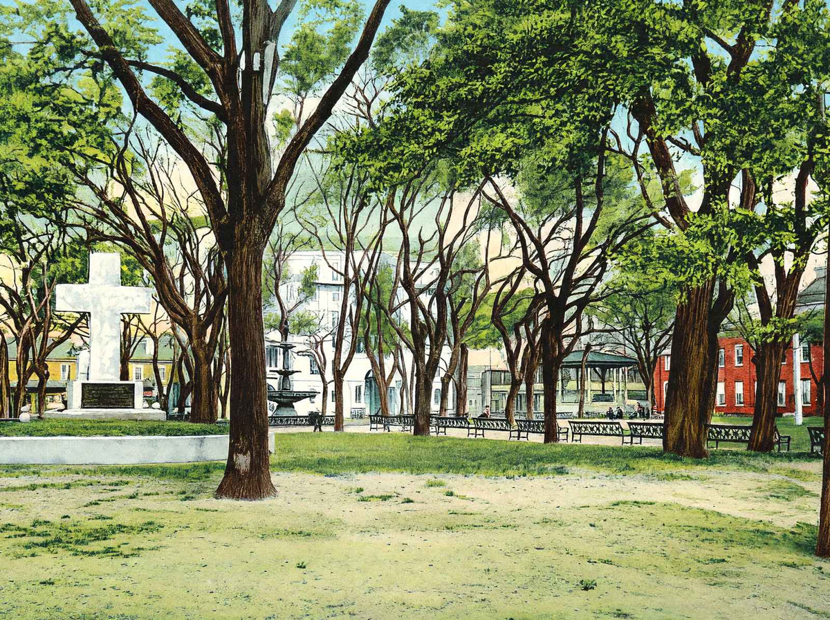 Bienville Square Mobile Alabama in 1905 Vintage Print (7 Sizes) - High Quality