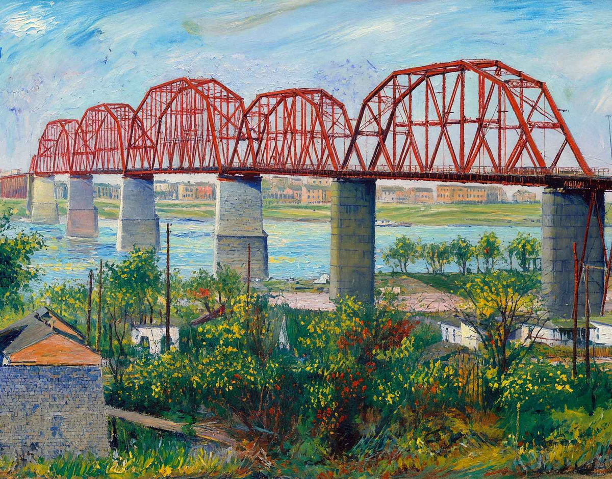 Big Four Bridge Louisville in 1904 Art Print (7 Sizes) - High Quality