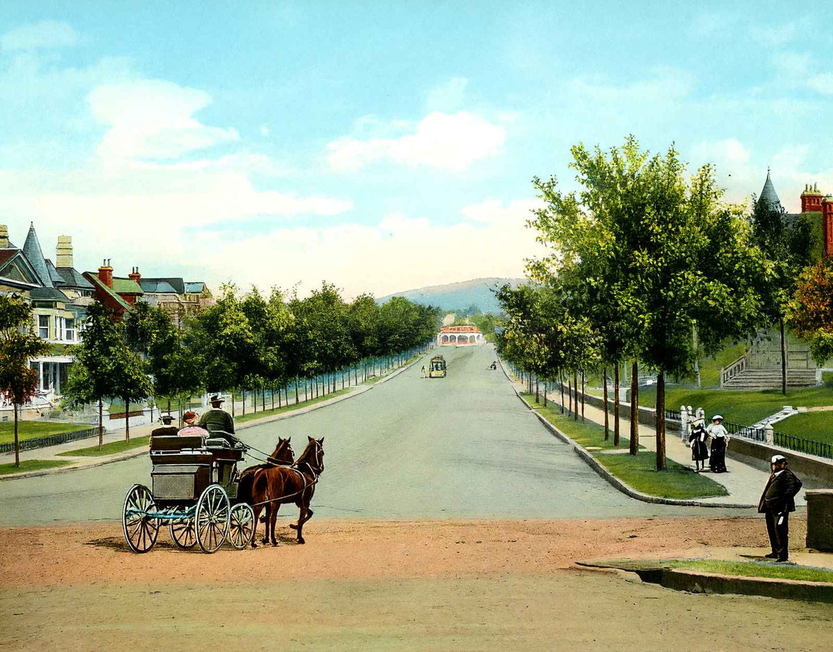 Highland Avenue East from 20th Street Birmingham AL 1906 Vintage Print
