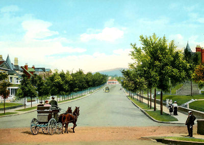 Highland Avenue East from 20th Street Birmingham AL 1906 Vintage Print