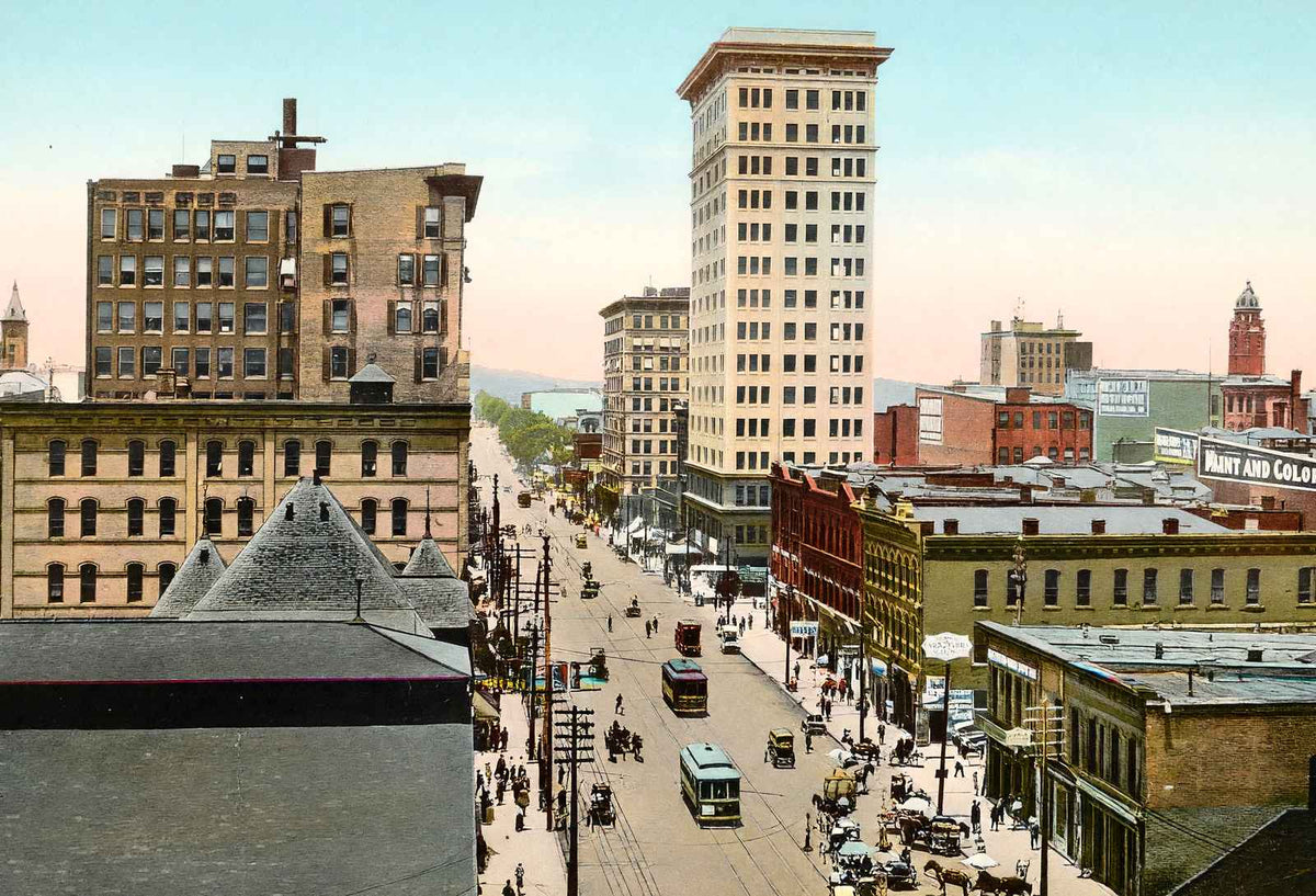 20th Street Looking North Birmingham Alabama in 1906 Vintage Print (7 Sizes)