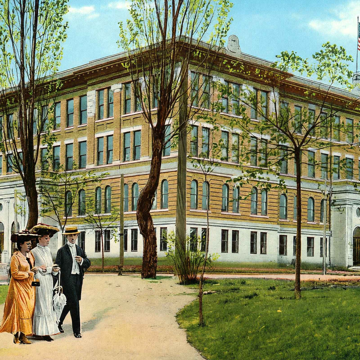 Birmingham High School Birmingham Alabama in 1906 Vintage Print (7 Sizes)