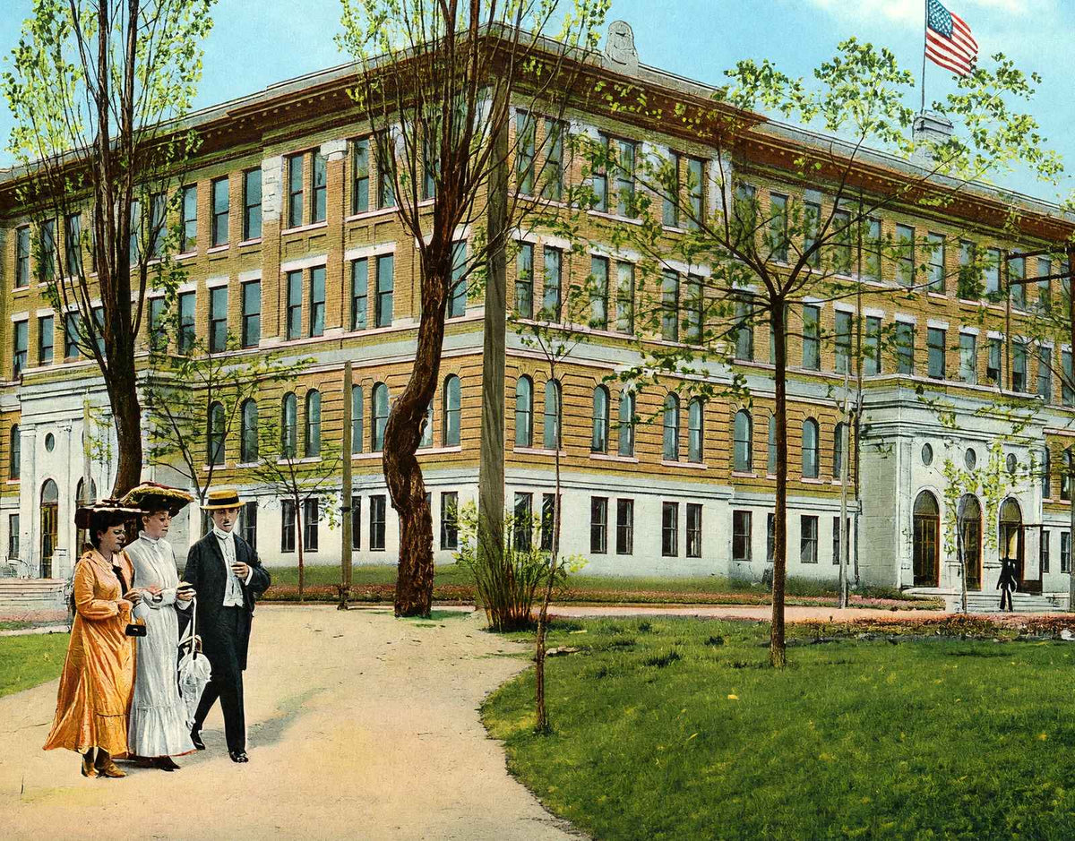 Birmingham High School Birmingham Alabama in 1906 Vintage Print (7 Sizes)