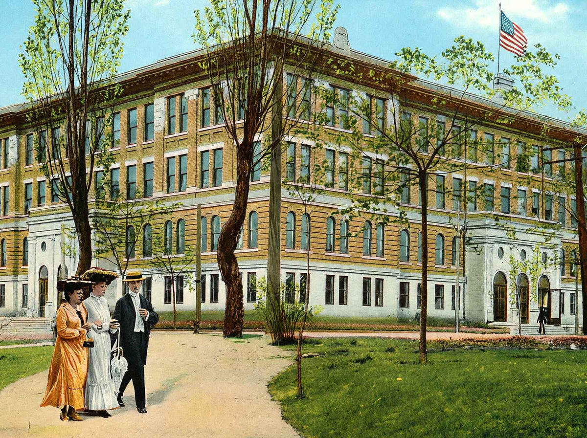 Birmingham High School Birmingham Alabama in 1906 Vintage Print (7 Sizes)