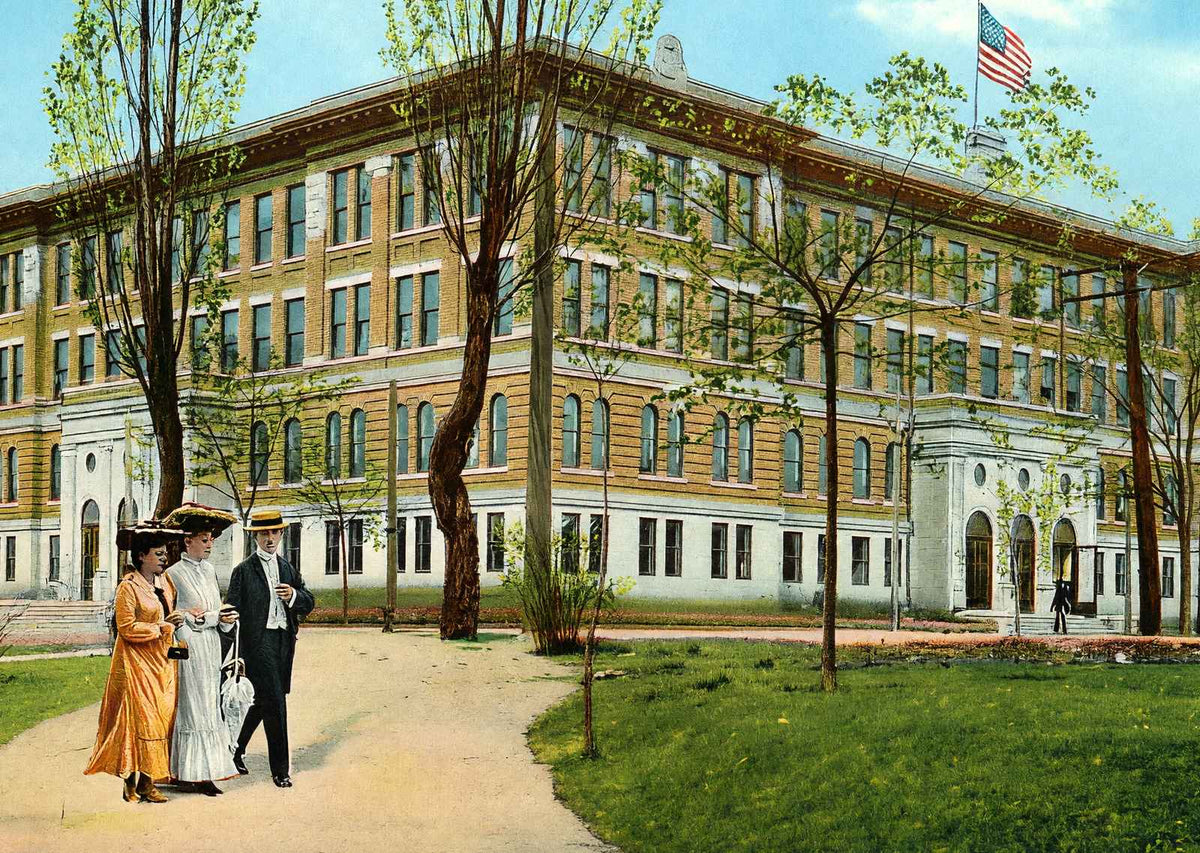 Birmingham High School Birmingham Alabama in 1906 Vintage Print (7 Sizes)