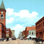 Second Avenue East from 18th Street Birmingham Alabama in 1906 Vintage Print