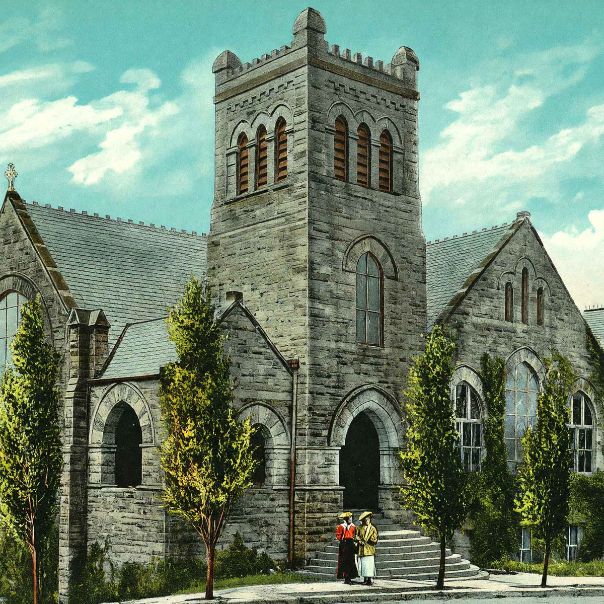 St Mary's on the Highlands Birmingham Alabama in 1906 Vintage Print (7 Sizes)