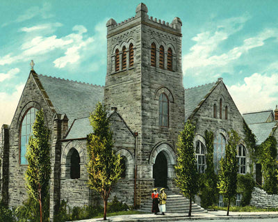 St Mary's on the Highlands vintage print