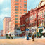20th St North from Morris Ave, Brown-Marx Building, Birmingham 1906 Print