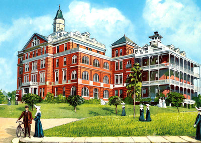 St Vincent's Hospital Birmingham Alabama in 1906 Vintage Print (7 Sizes)