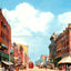 Third Avenue East from 19th Street Birmingham Alabama in 1906 Vintage Print