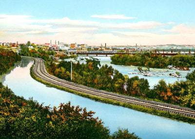 Bird's-Eye View of Richmond & James River, Hollywood Cemetery 1905 Vintage Print