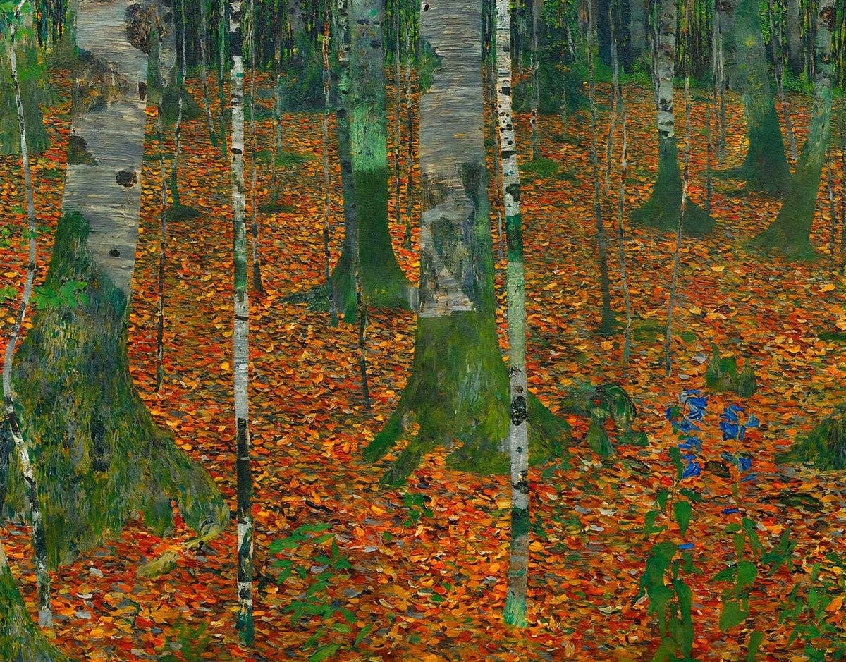 Birch Forest Fine Art Print Painting by Gustav Klimt Nature (6 Sizes) - Trees