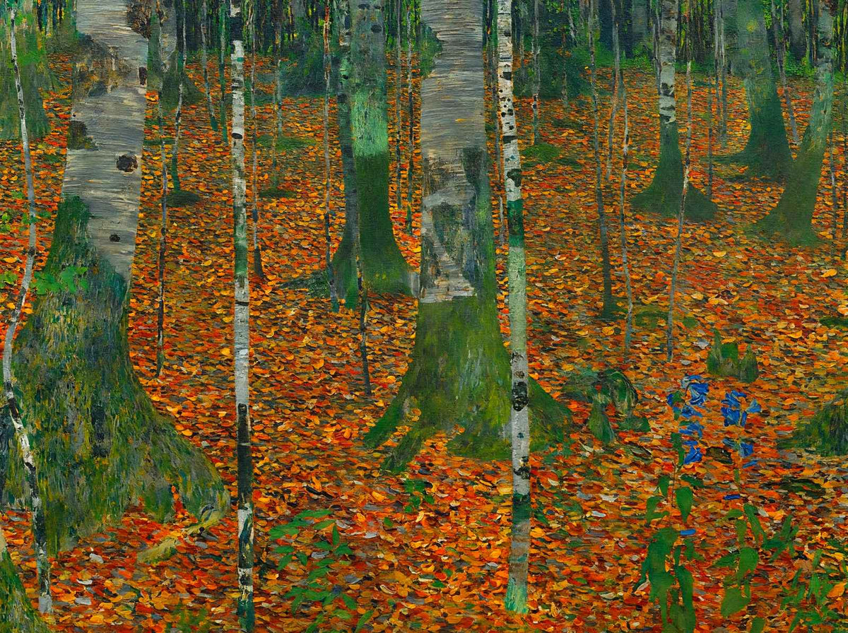 Birch Forest Fine Art Print Painting by Gustav Klimt Nature (6 Sizes) - Trees