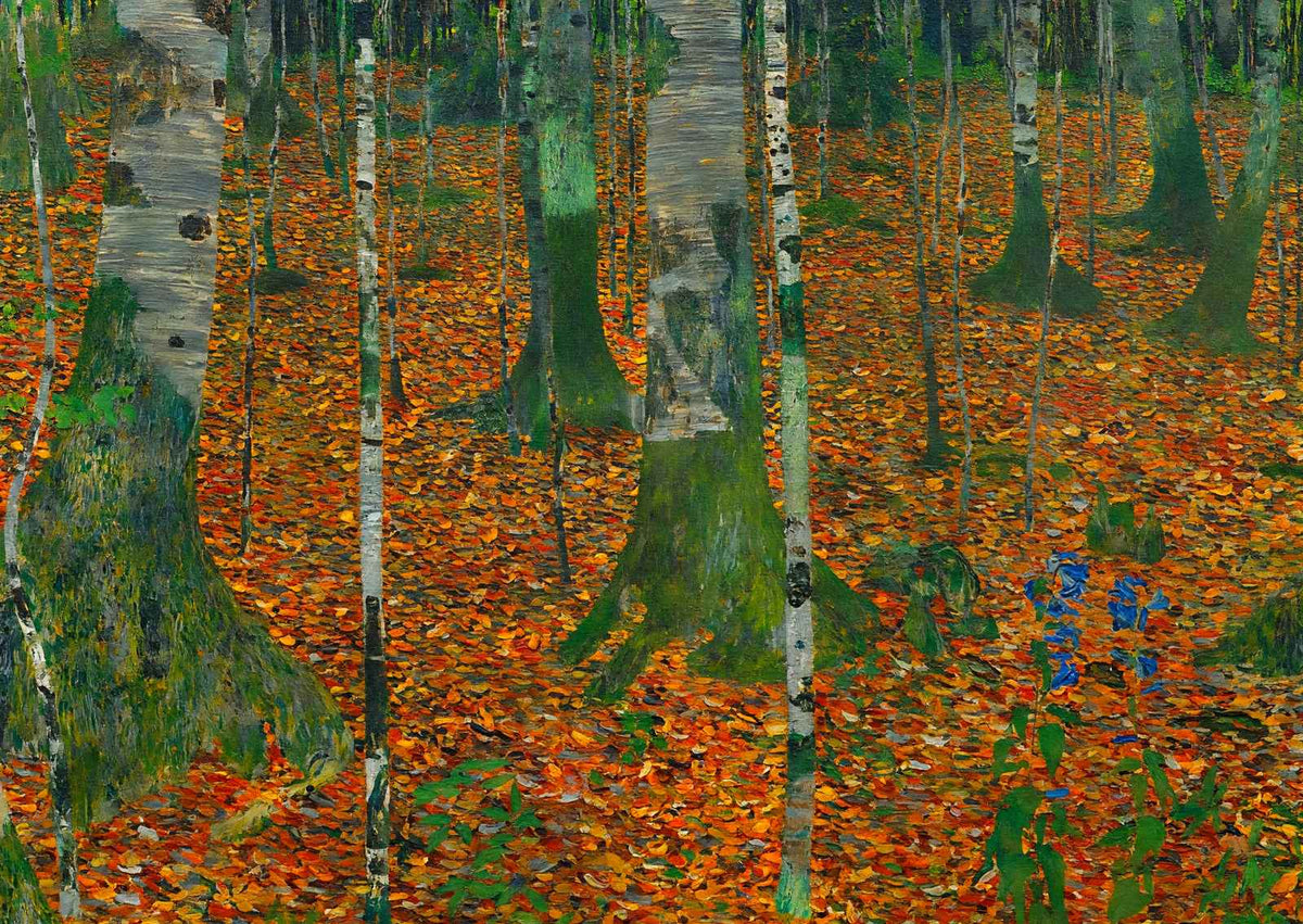 Birch Forest Fine Art Print Painting by Gustav Klimt Nature (6 Sizes) - Trees