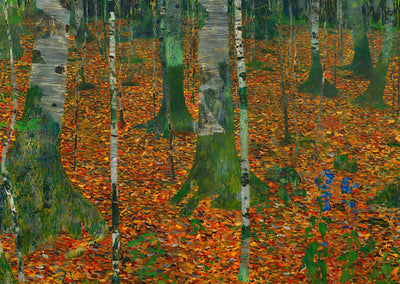 Birch Forest Fine Art Print Painting by Gustav Klimt Nature (6 Sizes) - Trees