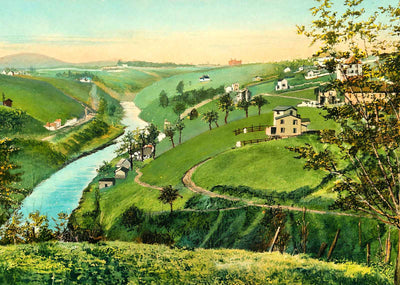 Black Water Creek Lynchburg VA in 1907 Art Print (7 Sizes) - Archival Paper