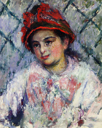 Blanche Hoschede painting by Claude Monet (1880)