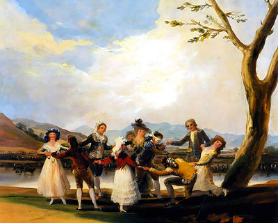 Blind Man's Buff Painting by Francisco Goya 8x10" Art Print (High Quality)