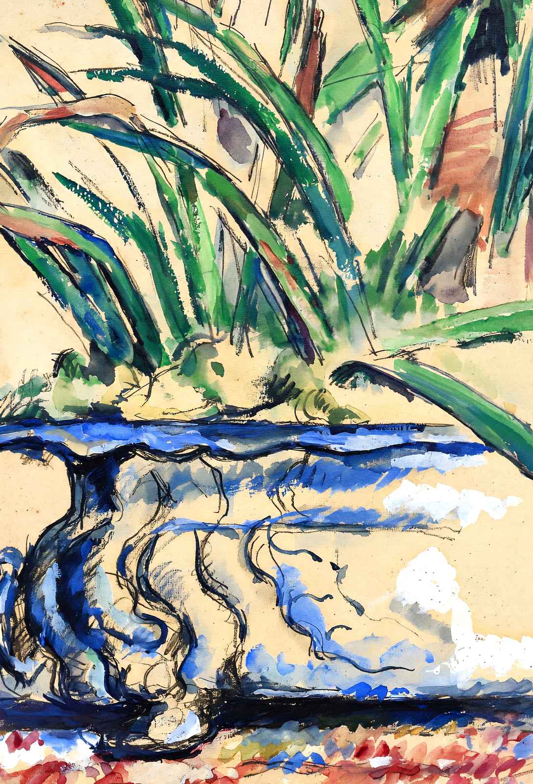 Blue Flowerpot 1885 Painting by Paul Cezanne Art Print (6 Sizes) - Acid Free