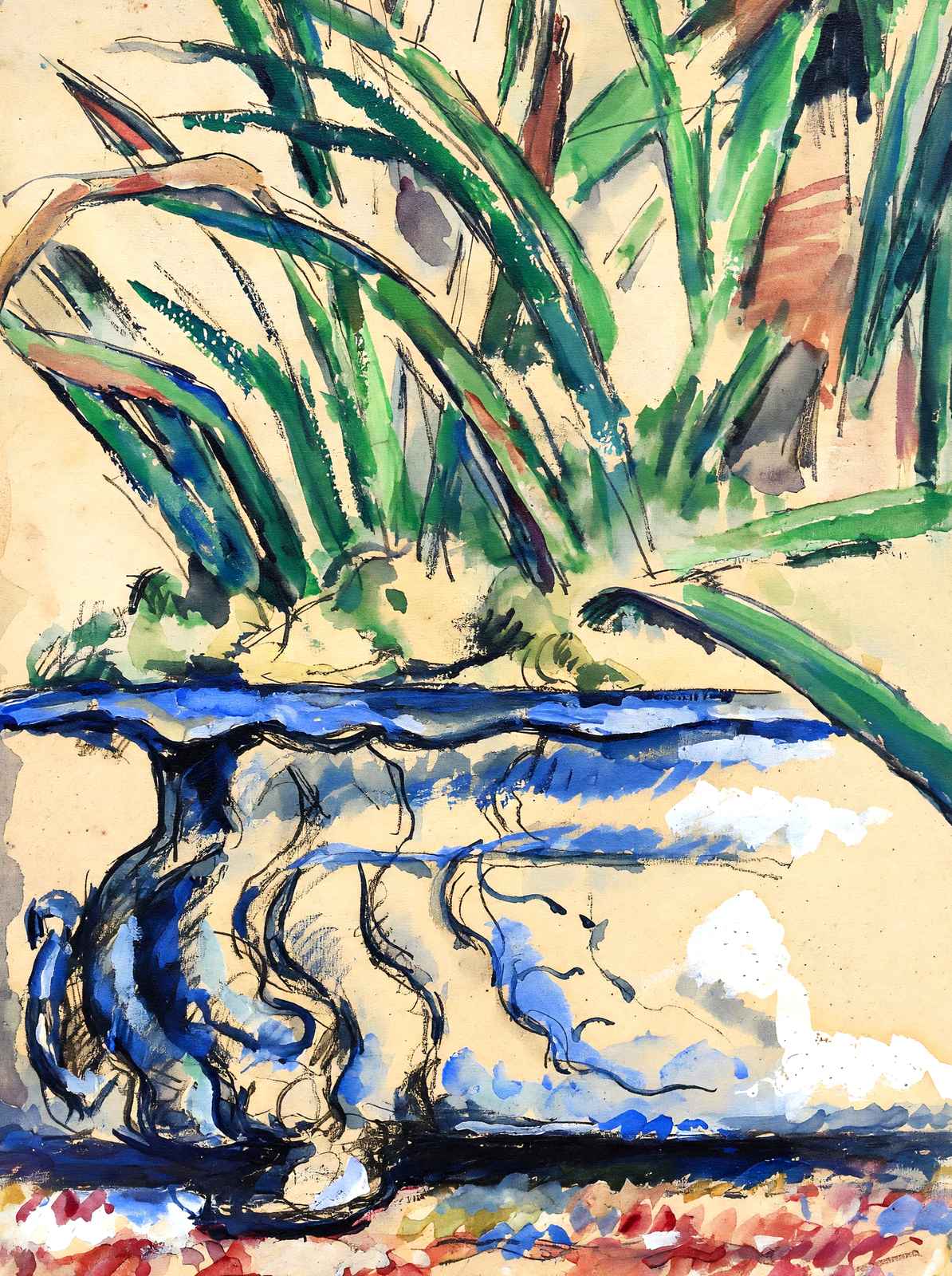 Blue Flowerpot 1885 Painting by Paul Cezanne Art Print (6 Sizes) - Acid Free