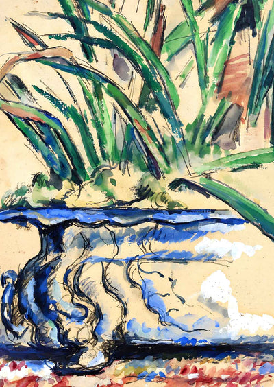 Blue Flowerpot 1885 Painting by Paul Cezanne Art Print (6 Sizes) - Acid Free