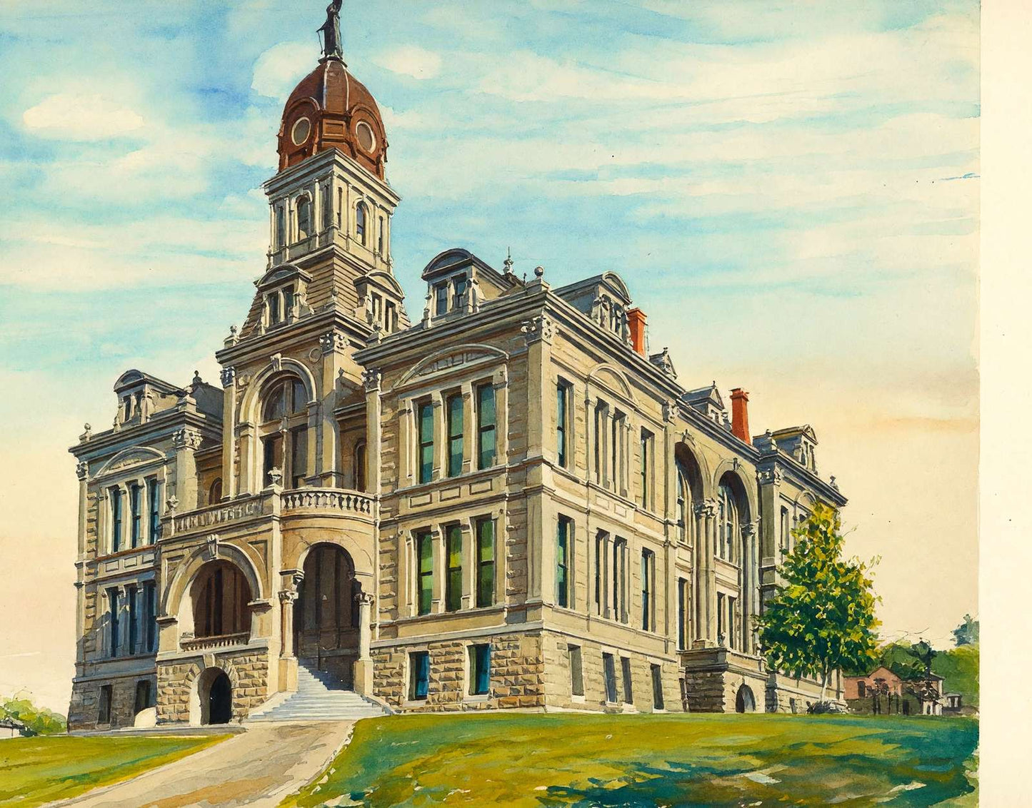 Blue Earth CO Court House Mankato MN in 1907 Art Print (7 Sizes) - Retouched