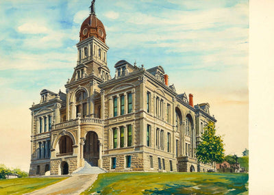 Blue Earth CO Court House Mankato MN in 1907 Art Print (7 Sizes) - Retouched