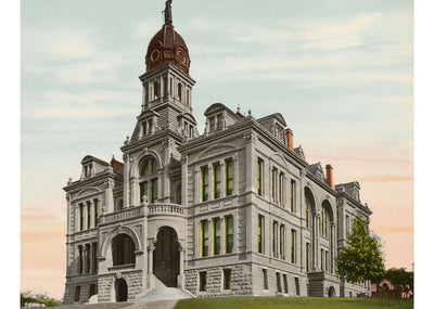 Blue Earth CO Court House Mankato MN in 1906 Vintage Print (7 Sizes)