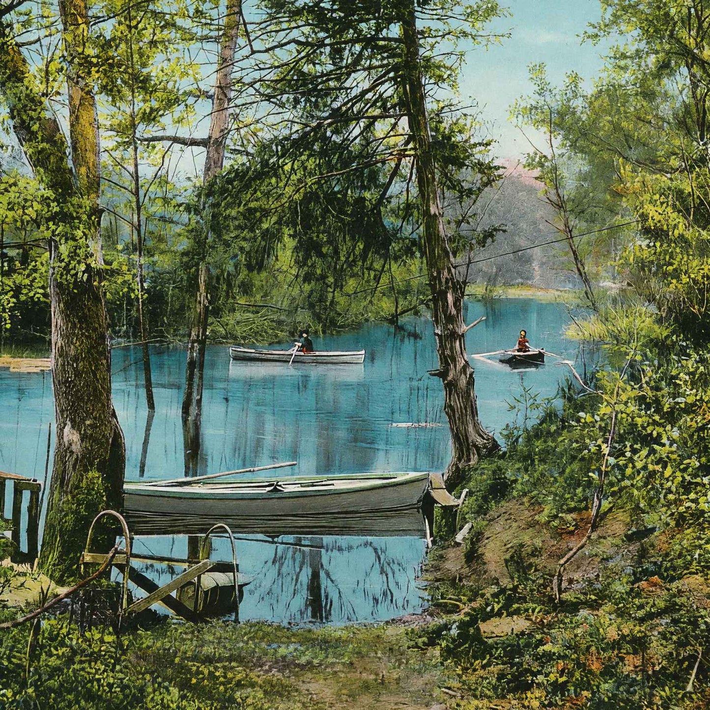 Blue Spring Eureka Springs AR in 1907 Vintage Print (7 Sizes) - Acid Free