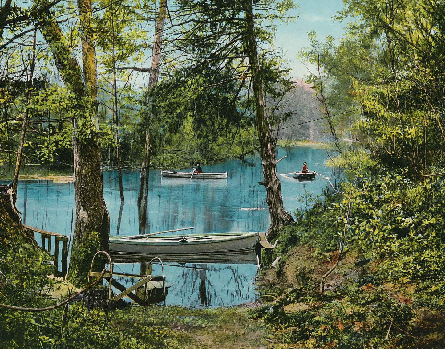 Blue Spring Eureka Springs AR in 1907 Vintage Print (7 Sizes) - Acid Free