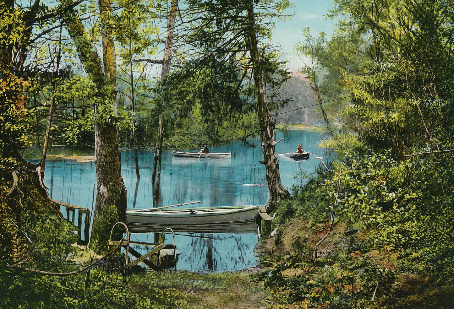 Blue Spring Eureka Springs AR in 1907 Vintage Print (7 Sizes) - Acid Free