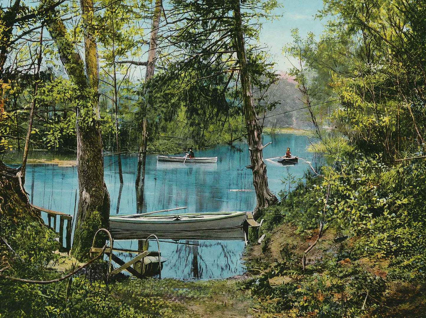 Blue Spring Eureka Springs AR in 1907 Vintage Print (7 Sizes) - Acid Free